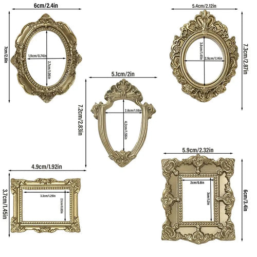 Mini Round Picture Frame, Classic Plastic Decorative Frame for Tabletop Displays and Creative Home Décor - product view 1