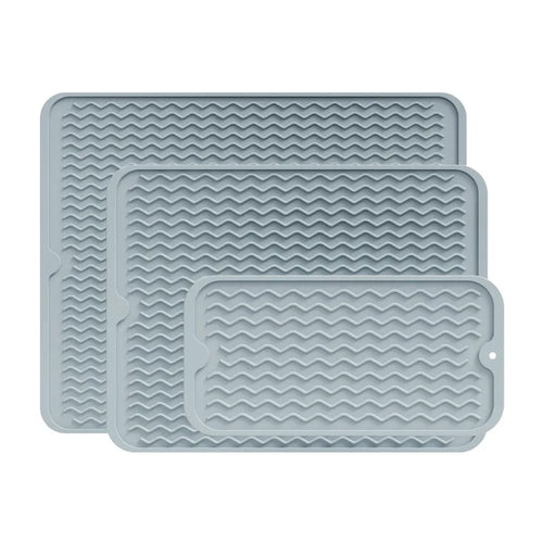 Silicone Dish Drying Mat, Non-Slip Heatproof Rectangle Countertop Protector, Multiple Sizes for Kitchen Use - product view 1