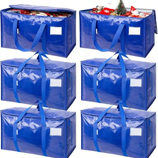 6-Pack Moving Storage Bags, Foldable Waterproof Zipper Totes with Carrying Handles for Blankets, Clothes and Bedding - product view 1