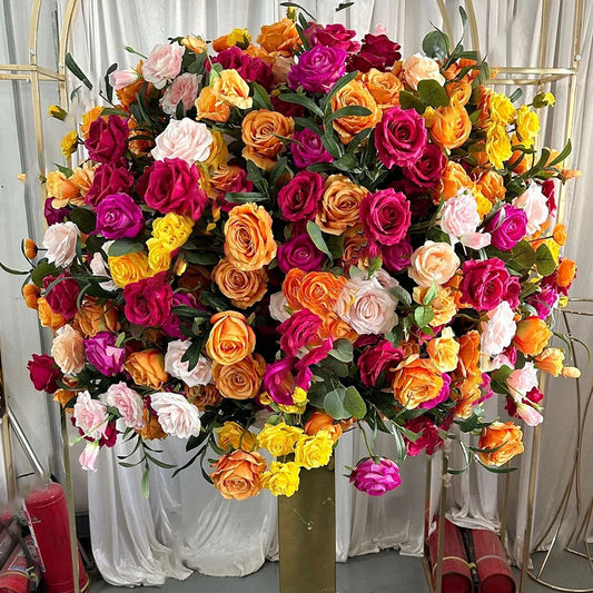 Artificial Silk Rose Flower Ball, 30–80cm Decorative Table Centerpiece for Weddings, Events, Aisles and Celebrations - product view 1