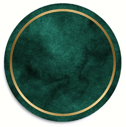 Round Outdoor Rug, Printed Polyester Floor Mat with Anti-Slip Waterproof PVC Backing for Patio, Door and Indoor Décor - product view 1