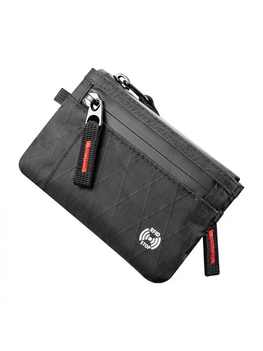 Travel Wallet, Black Unisex Zipper Wallet with RFID Anti-Theft Design and Ultra-Thin Carrying Format - product view 1