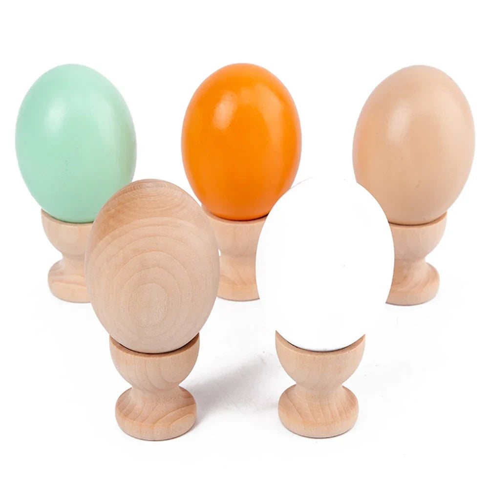 Wooden Easter Eggs for Painting, 5.5 × 4 cm Unfinished Craft Eggs for DIY Décor, Baskets, Parties and Classroom Activities - product view 6