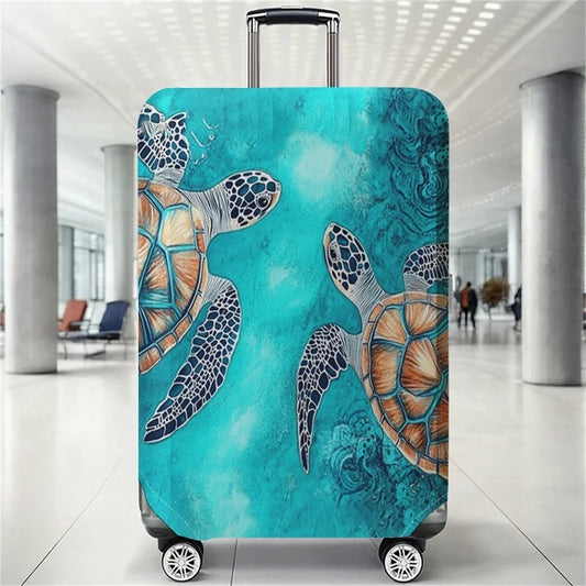 Turtle Luggage Cover, Stretch Travel Suitcase Protector for 18–32 Inch Bags, Machine Washable, S–XL Sizes - product view 1