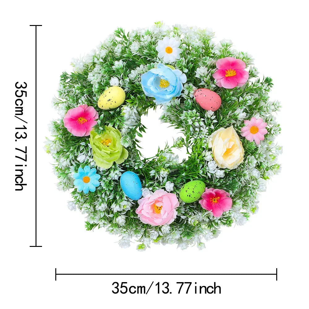 spring floral garland - product view 1