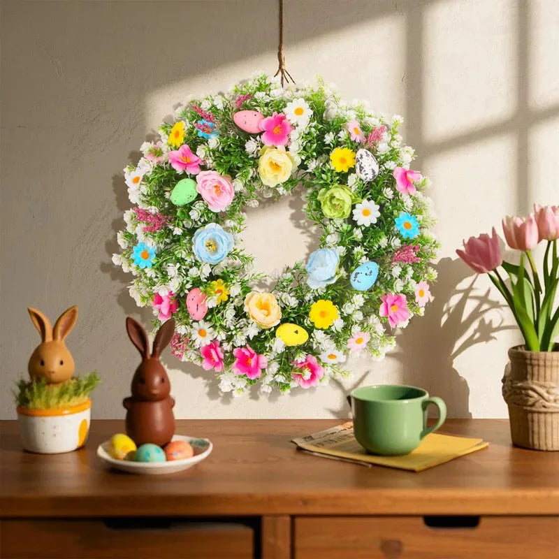Easter Floral Wreath with Eggs, product view 3