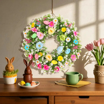 Easter Floral Wreath with Eggs, product view 3