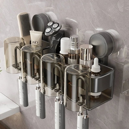 Suction Cup Electric Toothbrush Holder with Cup, toothbrush wall holder product view 6
