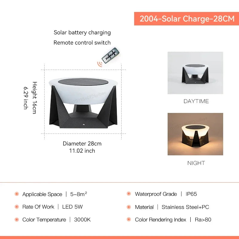 solar post cap light - product view 2