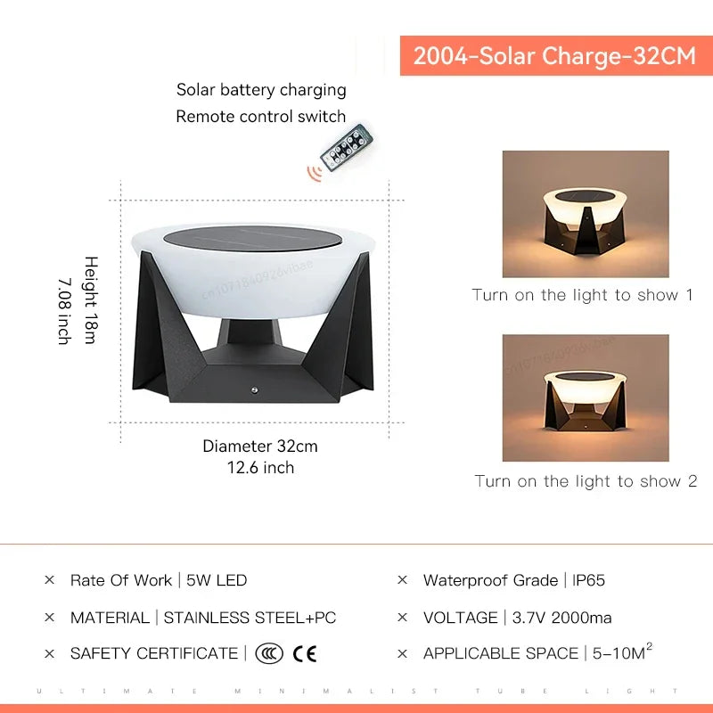 solar post cap light - product view 3