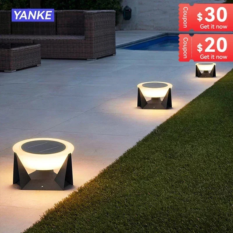 solar post cap light - product view 5