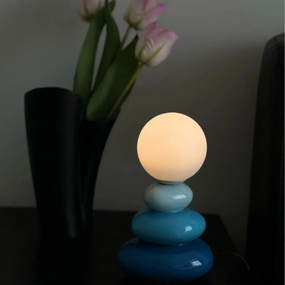 Ceramic LED Table Lamp, Modern Bedside Mood Light, DC Powered, 90-260V, Included Bulb, L Size for Bedroom or Desk - product view 5