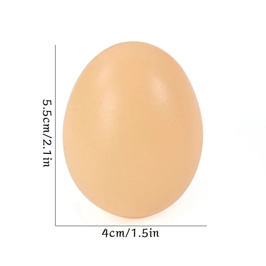 Easter Simulation Eggs, PVC DIY Painting Craft Decorations, 10-Piece or 30-Piece Sets, Deep Pink or Milky White - product view 2