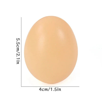 Easter Simulation Eggs, PVC DIY Painting Craft Decorations, 10-Piece or 30-Piece Sets, Deep Pink or Milky White - product view 2