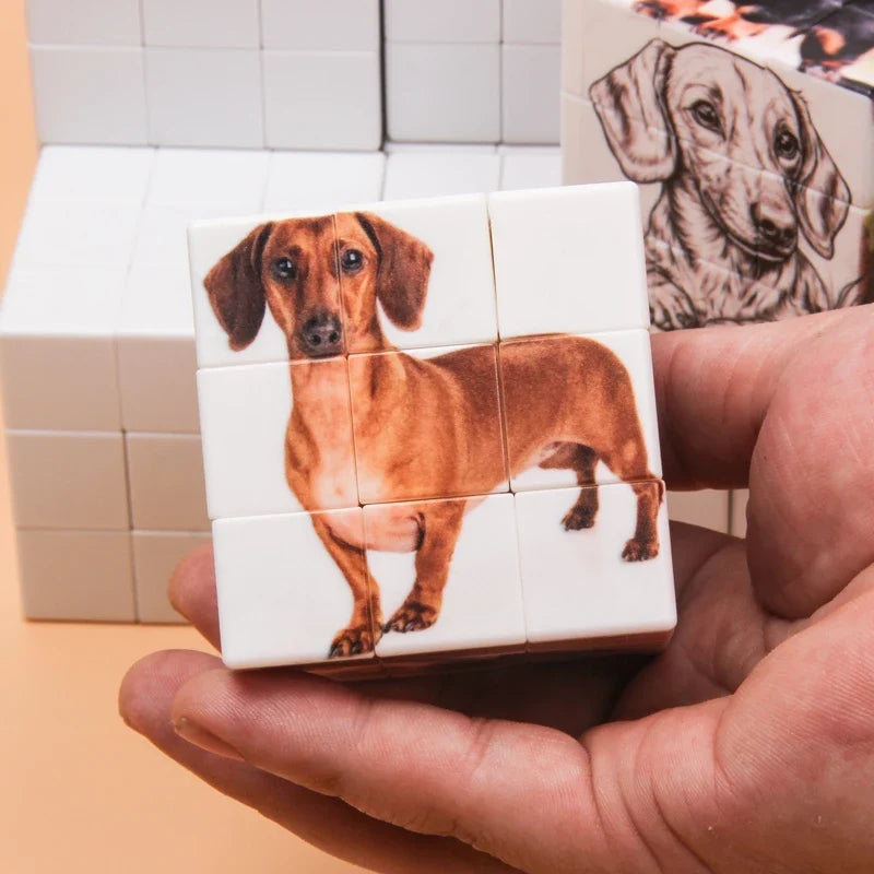 Personalized Magic Cube, Plastic Custom Photo Frame and Printed Picture Gift Decor for Friends, White - product view 4