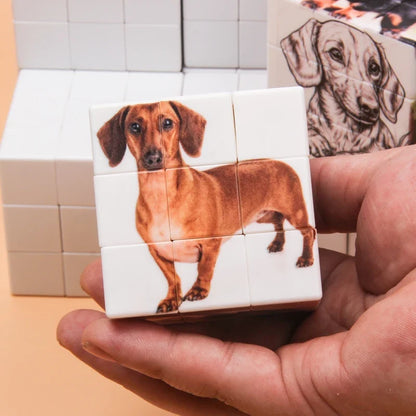 Personalized Magic Cube, Plastic Custom Photo Frame and Printed Picture Gift Decor for Friends, White - product view 4