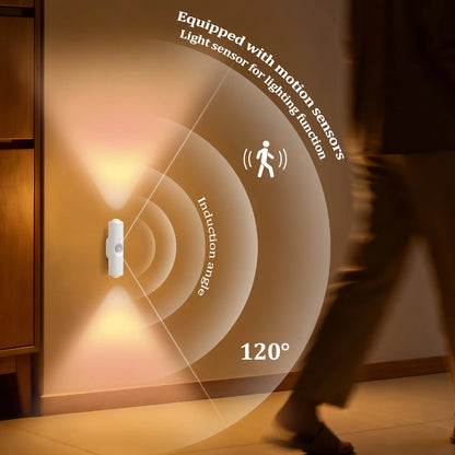 Rechargeable Motion Sensor Wall Sconce, Magnetic Install, Dimmable, 3-Color or 7-Color RGB, 4-Piece Set - product view 6
