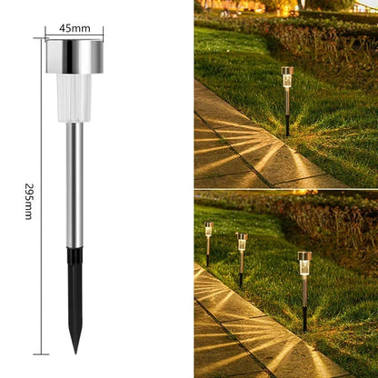 Solar Pathway Lights, Automatic Dusk Sensor Garden Lanterns, Water-Resistant ABS Landscape Lamps in White or Warm Light - product view 3