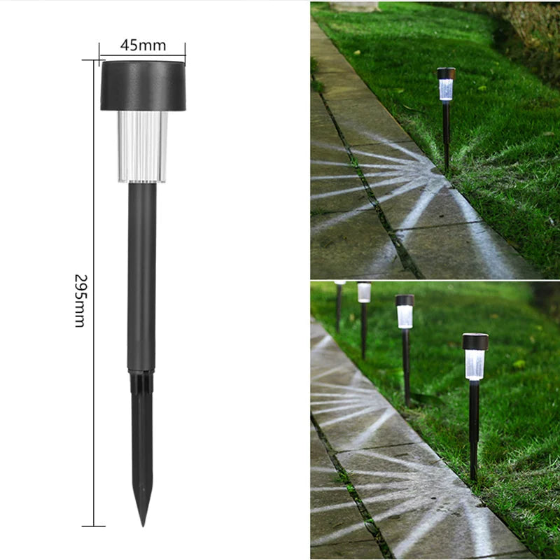 Solar Pathway Lights, Automatic Dusk Sensor Garden Lanterns, Water-Resistant ABS Landscape Lamps in White or Warm Light - product view 5