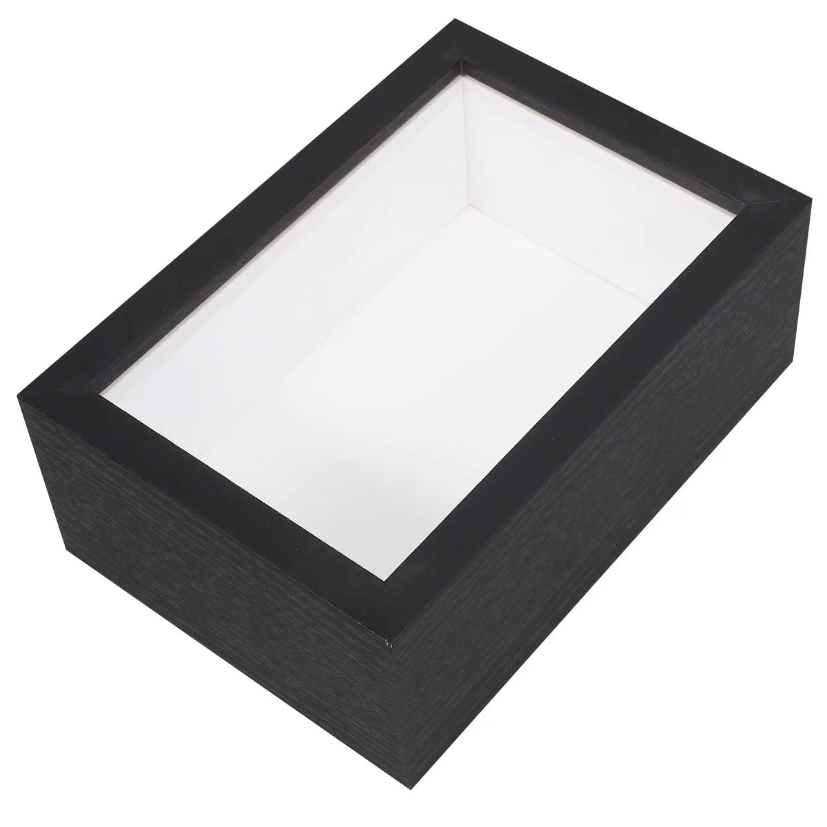 Black Wooden Shadow Box Frame, Glass-Front Specimen Display Case, 16.6 × 11.6 × 6.5 cm for Photos and Keepsakes - product view 4