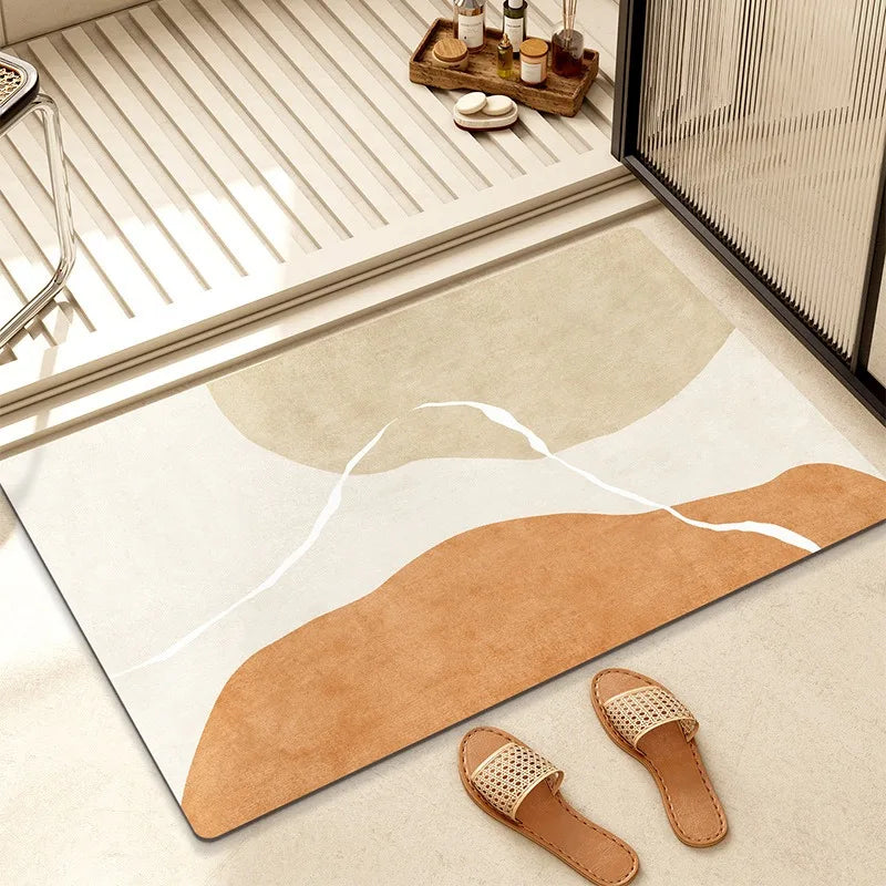 Handmade Scenic Entryway Rug, Anti-Slip Flannel Door Mat with PVC Bottom, Sponge and Six Sizes for Home - product view 3