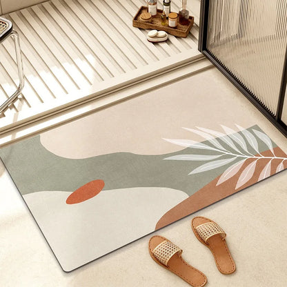 Handmade Scenic Entryway Rug, Anti-Slip Flannel Door Mat with PVC Bottom, Sponge and Six Sizes for Home - product view 4