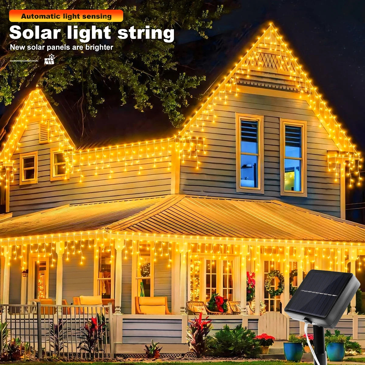 solar string lights - product view 3