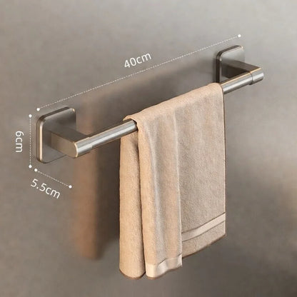 Wall Mounted Aluminum Towel Rack with Hook, Space-Saving Bathroom Towel Bar in 30cm, 40cm or 50cm Sizes - product view 5