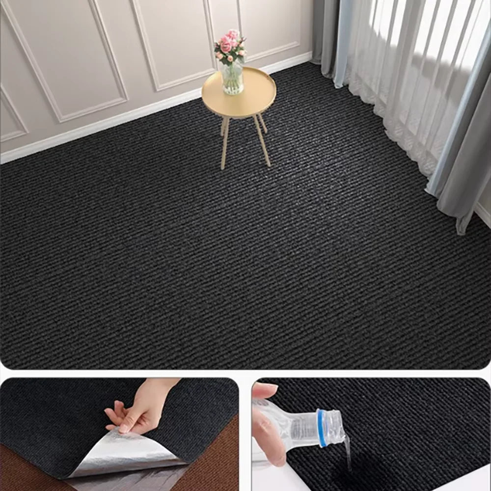 Self-Adhesive Kitchen Rug, 40 x 300 cm Polyester Floor Runner, Solid Color, Moisture-Resistant for Bathroom and Home - product view 1