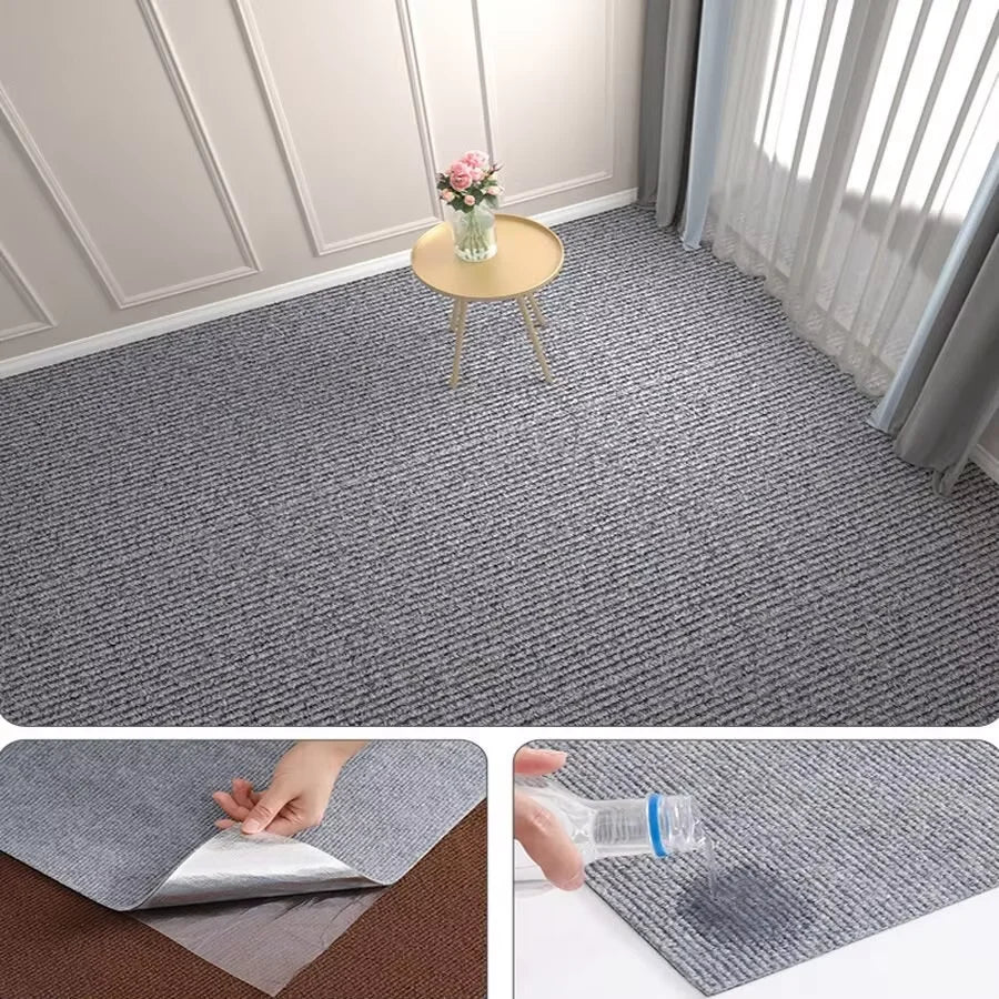 Self-Adhesive Kitchen Rug, 40 x 300 cm Polyester Floor Runner, Solid Color, Moisture-Resistant for Bathroom and Home - product view 3