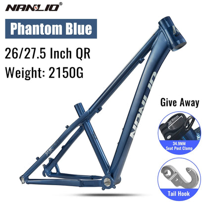Aluminum Alloy Mountain Bike Frame, Hardtail MTB Frame for 26 and 27.5 Inch Builds, Four Statement Colors - product view 3