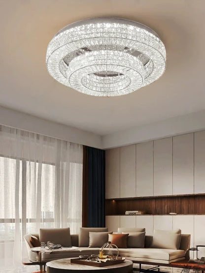 Modern Crystal Ceiling Light, Dimmable AC Fixture, Plated Stainless Steel, 90–260V, 5 Diameter Options for Bedroom or Dining Room - product view 5