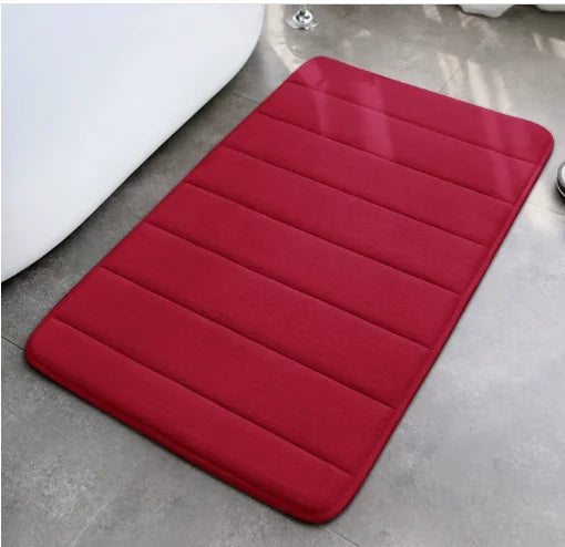 Memory Foam Bath Mat, Soft Absorbent Non-Slip Quick-Dry Shower Rug, Machine Washable Suede Finish in 7 Colors - product view 1