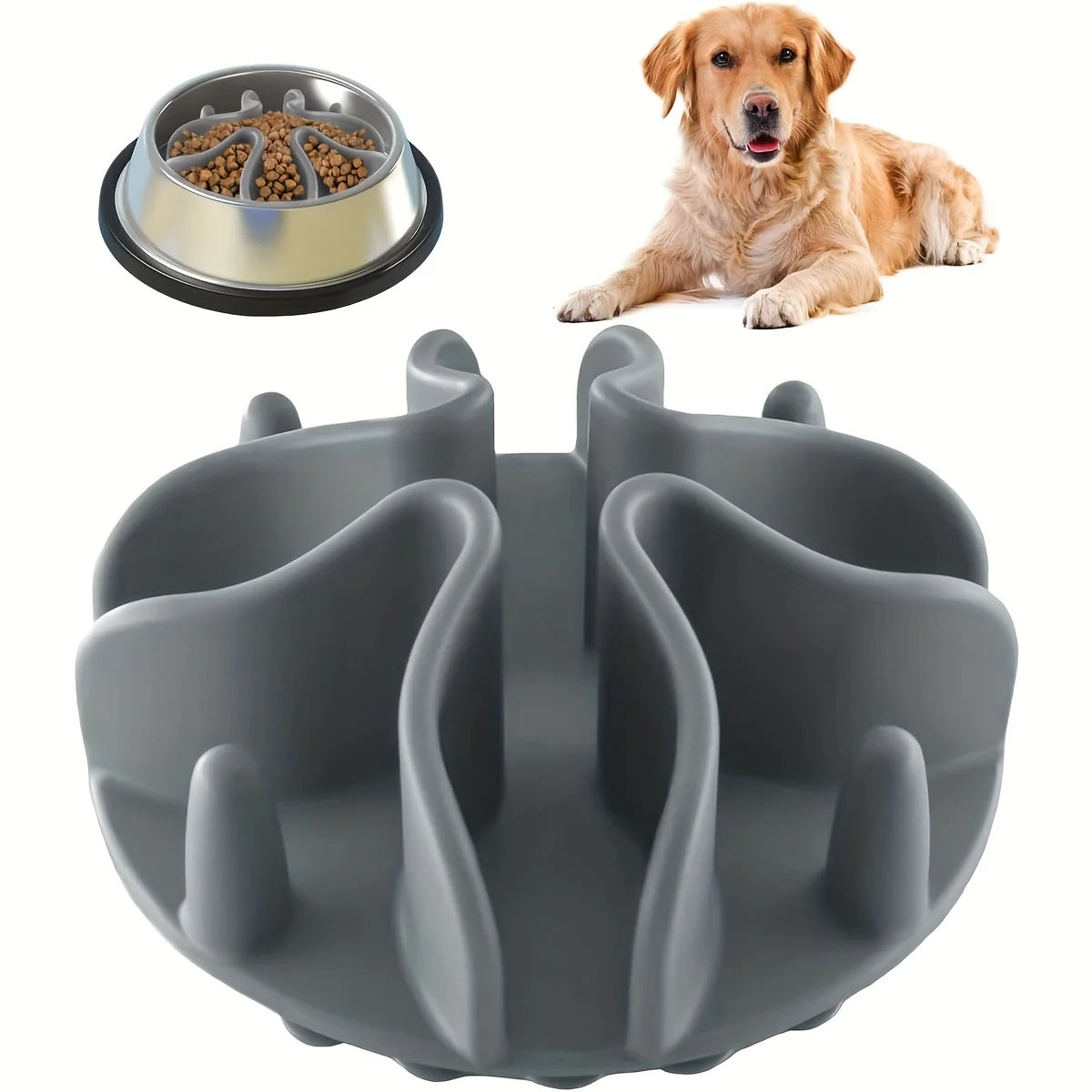 slow feeder dog bowl - product view 1