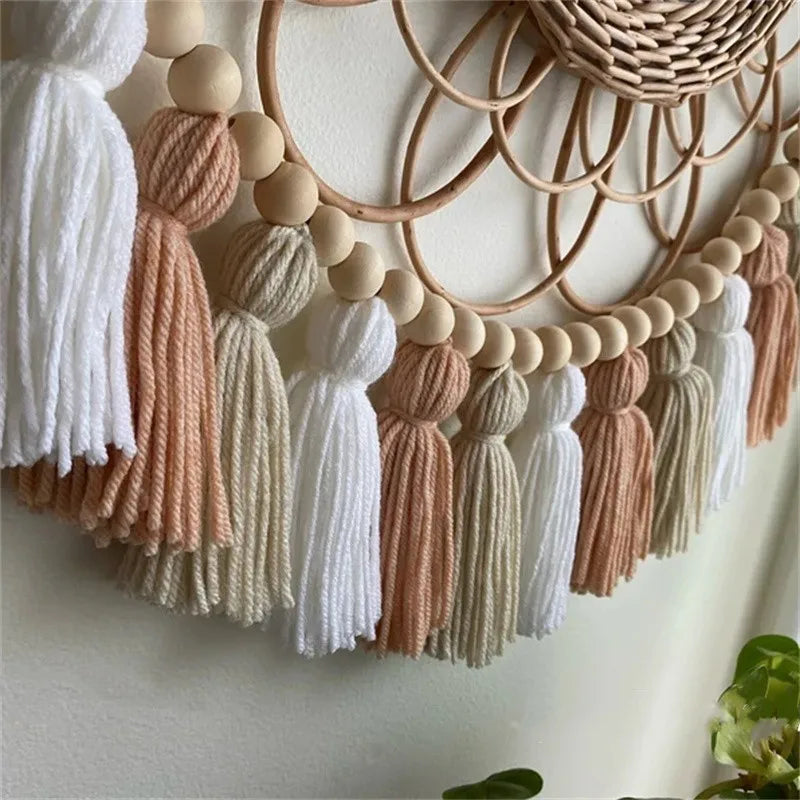 wood bead garland - product view 3