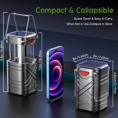 Rechargeable LED Camping Lantern, 600 Lumens, 3 Brightness Settings, USB Output, Collapsible, 2-Pack or 4-Pack - product view 5