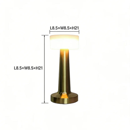 Rechargeable Table Lamp, Touch Dimming, USB-C Charging, Brushed Gold Finish, 24 cm Cordless Light for Bedroom, Bar and Office - product view 6