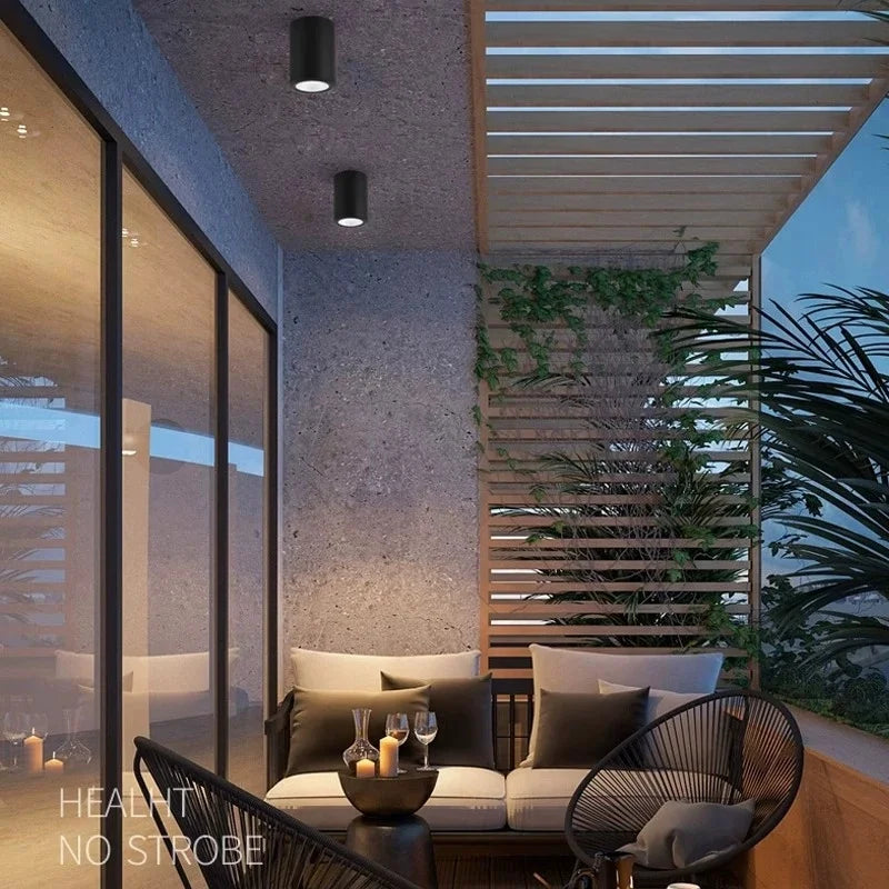 IP65 LED Outdoor Ceiling Spotlight, AC 90–260V Surface-Mounted Alloy Light, 7–40W, 3000K–6000K for Balconies - product view 2