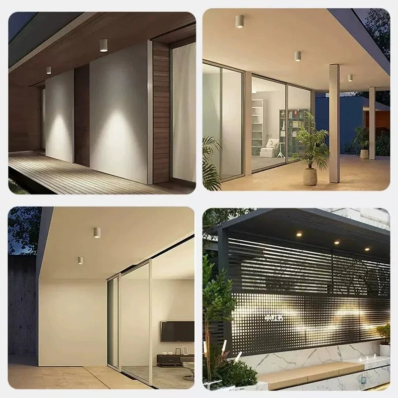 IP65 LED Outdoor Ceiling Spotlight, AC 90–260V Surface-Mounted Alloy Light, 7–40W, 3000K–6000K for Balconies - product view 3