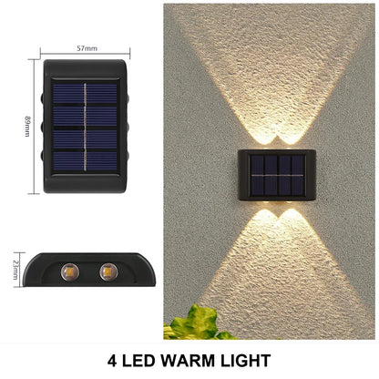 Solar LED Wall Security Light, IP65 Waterproof, Dusk-to-Dawn Sensor, Up-and-Down Lighting for Garden, Yard and Patio - product view 1