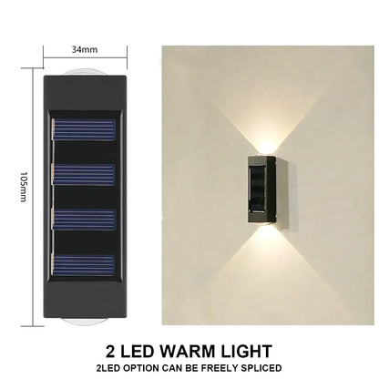 Solar LED Wall Security Light, IP65 Waterproof, Dusk-to-Dawn Sensor, Up-and-Down Lighting for Garden, Yard and Patio - product view 3