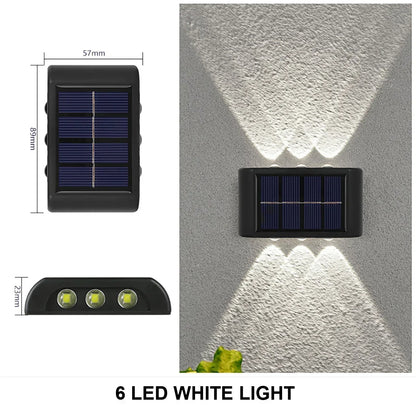 Solar LED Wall Security Light, IP65 Waterproof, Dusk-to-Dawn Sensor, Up-and-Down Lighting for Garden, Yard and Patio - product view 4