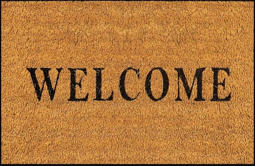 Welcome Mat, Printed 100% Polyester Outdoor Doormat, Wrinkle-Resistant Machine-Made Rug in 3 Entryway Sizes - product view 1