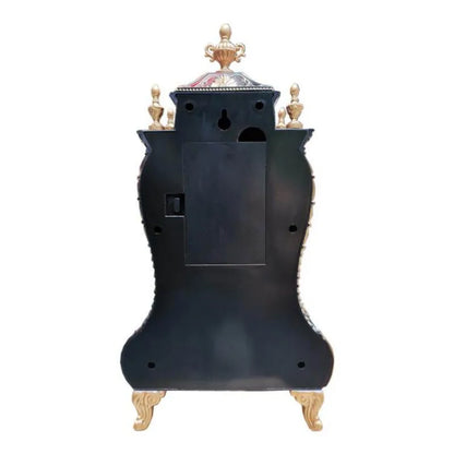 Ornate Mantel Clock, European-Style Quartz Chime Tabletop Clock with 16 Tunes, Antique-Style Plastic Decor in Two Options - product view 6