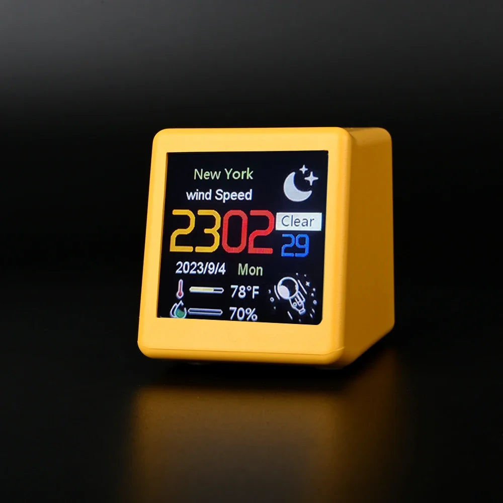 WiFi Smart Weather Clock, 1.54-Inch 240×240 Display, Automatic Weather Updates, Photo Album, Type-C Desktop Display - product view 4