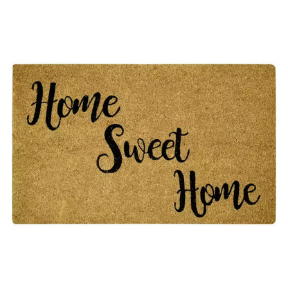 Home Sweet Home Floor Doormat, Anti-Slip Waterproof Rectangle Mat with Vinyl Backing, Machine-Made Design in Multiple Sizes - product view 1
