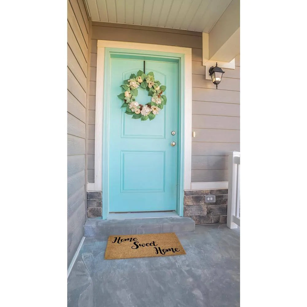 Home Sweet Home Floor Doormat, Anti-Slip Waterproof Rectangle Mat with Vinyl Backing, Machine-Made Design in Multiple Sizes - product view 2