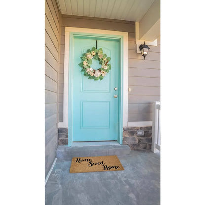 Home Sweet Home Floor Doormat, Anti-Slip Waterproof Rectangle Mat with Vinyl Backing, Machine-Made Design in Multiple Sizes - product view 2