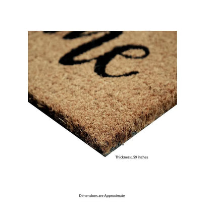 Home Sweet Home Floor Doormat, Anti-Slip Waterproof Rectangle Mat with Vinyl Backing, Machine-Made Design in Multiple Sizes - product view 6