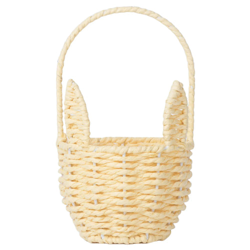 Easter Bunny Ear Basket with Handle, Reusable Woven Storage and Flower Basket, 8.27 x 4.92 x 4.92 in, Multiple Colors - product view 1